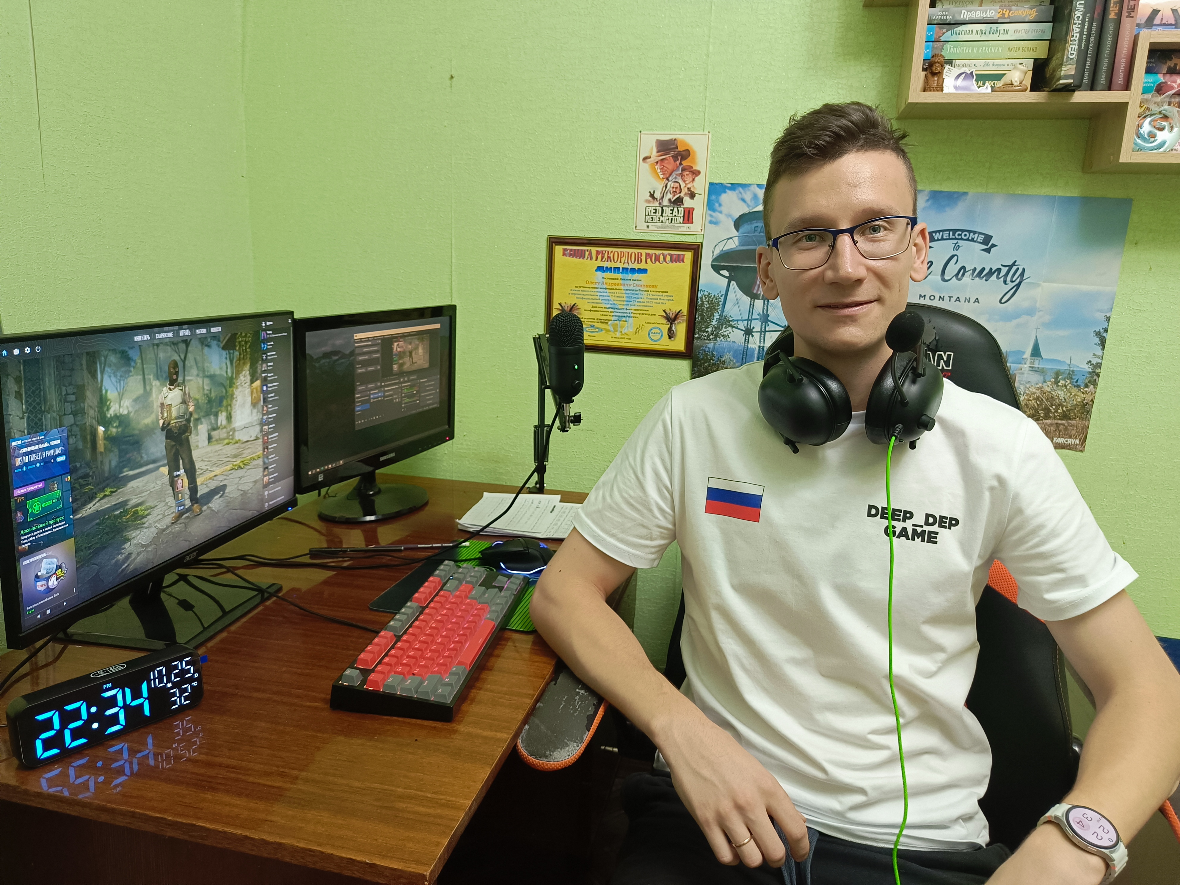 Deep_DEP после завершения рекордного марафона 24-часового стрима по игре Counter-Strike 2